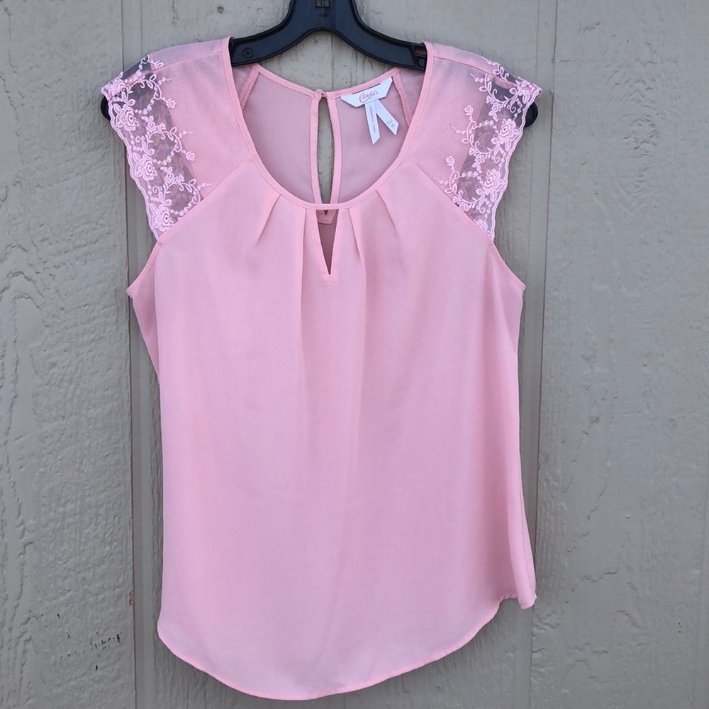 Candies Sheer Accent Top